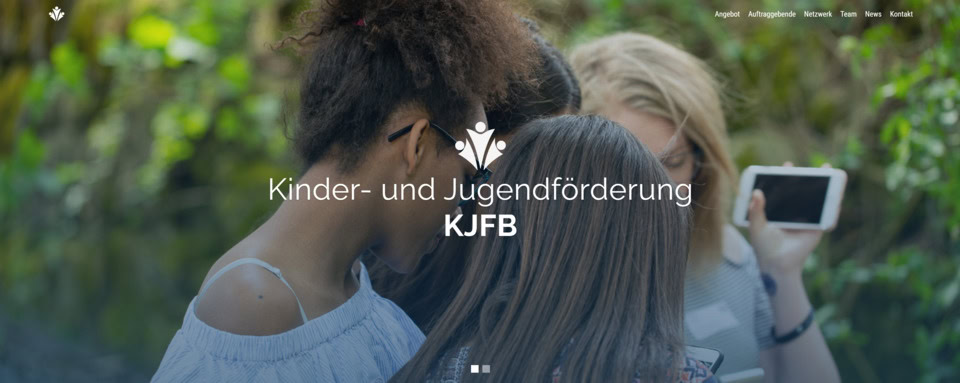 Header Webdesign Webseite Relaunch gemeinnützige Organisation Kinder- und Jugendförderung
