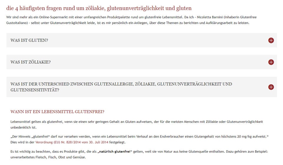 SEO Texterstellung glutenfree Onlineshop SEO Texterstellung glutenfree Onlineshop
