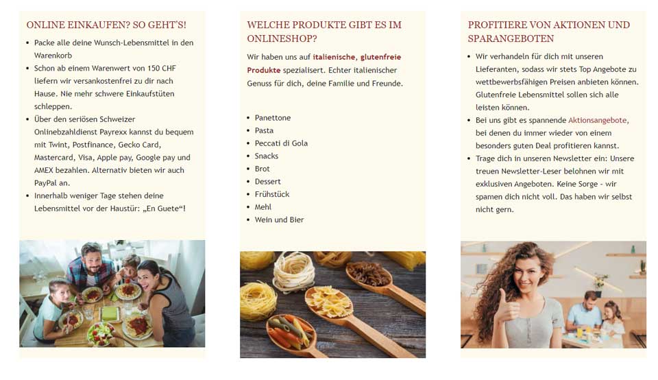 Vorteile Onlineshop Glutenfree