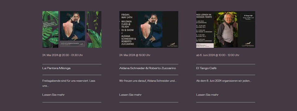 Workshops Events Tanzschule Webseite und Memberbereich Referenz Workshops Events Tanzschule Webseite und Memberbereich Referenz