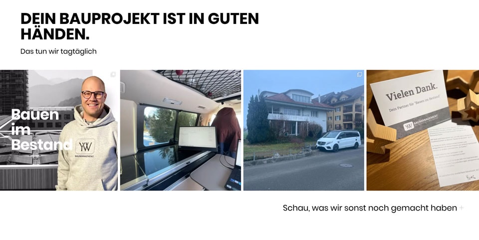 Referenz Yves Widmer Social Media Instagram